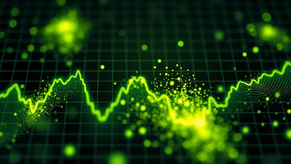 Abstract visual representation of data points with some clus